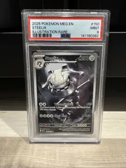 144810190 Steelix 2025 Pokemon Mega Evolution #150/132 Illustration Rare PSA 9 - Image 1