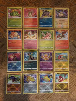 16 Radiant Rare Full Set Complete Pokemon Collection Charizard Blastoise Eevee - Image 1