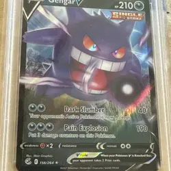 Pokemon TCG Gengar V 156/264 Swsh08: Fusion Strike Ultra Rare Holo PSA 9 English - Image 2
