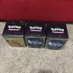 Pokemon TCG: Stacking Tin 2025 - 3 Packs, Stickers - SEALED, IN HAND 3 TINS! - Image 2