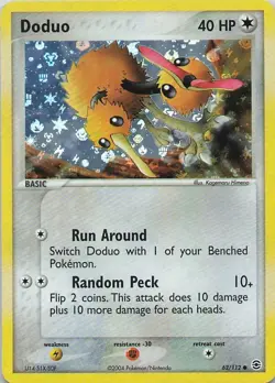 Doduo 2004 Pokemon FireRed & LeafGreen Reverse Holo #62/112 - Image 1