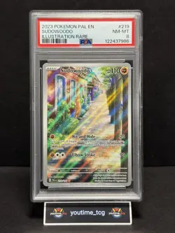 2023 Pokemon Pal En-Paldea Evolved Illustration Rare Sudowoodo #219 PSA 8 - Image 1