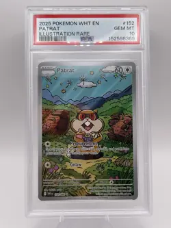 2025 POKEMON WHITE FLARE EN PATRAT ILLUSTRATION RARE 152/086 MINT PSA 🐦‍🔥 - Image 1