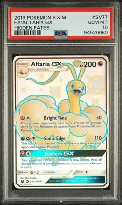 Pokemon PSA 10 Altaria GX SV77/SV94 Shiny Ultra Rare Hidden Fates Gem Mint - Image 1