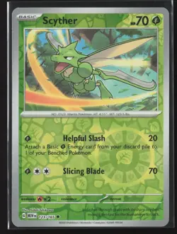 Scyther 123/165 Uncommon 151 Pokemon Reverse Holo Lightly Played - Image 1