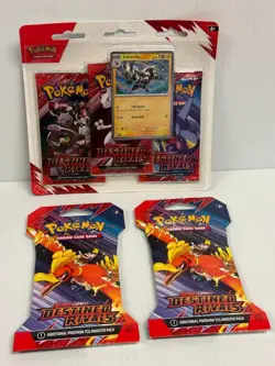 Pokemon Scarlet & Violet DESTINED RIVALS 3 Booster Pack & 2 Sleeved Booster CZ - Image 1