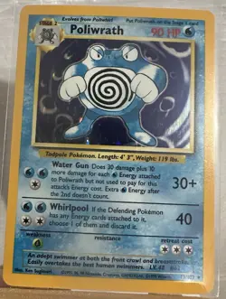 Pokemon TCG | Poliwrath 13/102 | Base Set | NM Holo Foil Rare - Image 3
