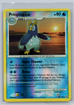 Pokemon Prinplup 58/130 Diamond & Pearl Reverse Holo NM - Image 1