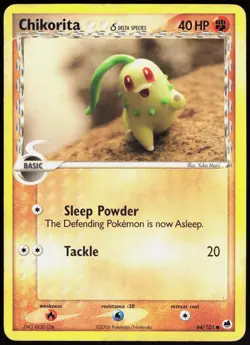 Dragon Frontiers Chikorita 44/101 Common Pokemon MP - Image 1