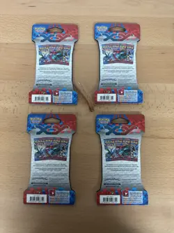 POKEMON TCG XY Base Set SLEEVED Blister Booster Pack 4x ART SET COMPLETE SEALED - Image 2