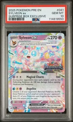 Pokemon PSA 10 Sylveon ex 041/131 Stamped Surprise Box Promo Gem Mint - Image 1