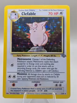 Pokemon TCG Clefable Jungle 1/64 Holo Unlimited Holo Rare - Image 1
