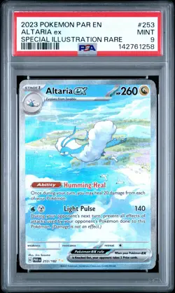 2023 POKEMON PAR EN-PARADOX RIFT SPECIAL ILLUSTRATION RARE #253 ALTARIA EX PSA 9 - Image 1