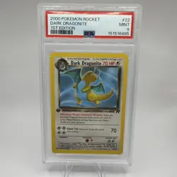 2000 Pokemon Team Rocket 1st Edition #22 Dark Dragonite RARE PSA 9 MINT - Image 1