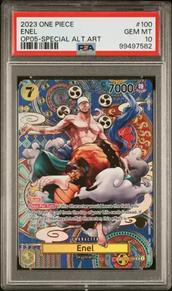 2023 ONE PIECE OP05-AWAKENING OF THE NEW ERA SPECIAL ALTERNATE ART ENEL PSA 10 - Image 1
