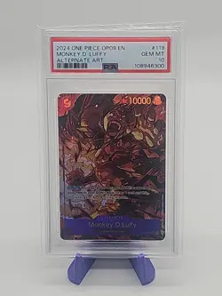 One Piece Emperors In The New World Monkey D Luffy OP09-119 SEC Alt Art PSA 10 - Image 1