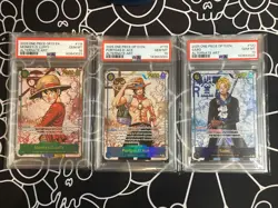 Sequential PSA 10 Luffy Ace Sabo OP13 118 119 120 Alt Art English One Piece TCG - Image 1