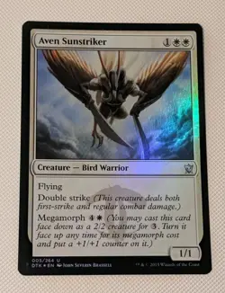 MTG *FOIL * Dragons of Tarkir Uncommon AVEN SUNSTRIKER NM - Image 1