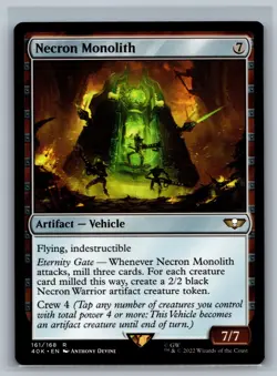 Magic MTG Universes Beyond: Warhammer 40,000 Necron Monolith #161/168 TCG 40k - Image 1