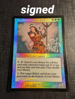 MTG Magick the Gathering Bold Warrior Lin Shivy Foil Signed English NM - Image 1