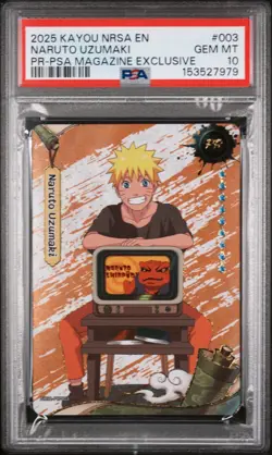Naruto Uzumaki PSA Magazine Promo Kayou NRSA #003 Graded Card PSA 10 - Image 1