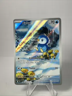 Full Art PIPLUP Card • ILLUSTRATION RARE 098/094 • Pokemon ME: Phantasmal Flames - Image 1