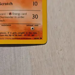 Pokemon Charmander 46/102 Base Set Common Basic Regular 1999 English Card - Image 2