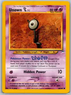 Unown [L] Neo Destiny 086/105 LP Pokemon Card - Image 1