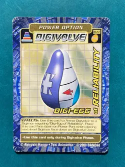 BO-157 Digi-Egg of Reliability Digimon Card Digi-Battle Series 3 2000 Bandai MP - Image 1