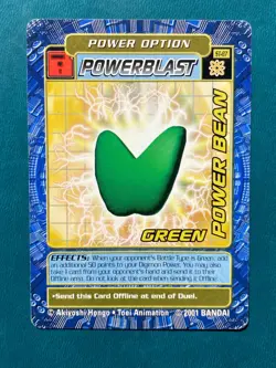 ST-87 Green Power Bean Digimon Card Digi-Battle Street Starter 2001 Bandai MP/HP - Image 1
