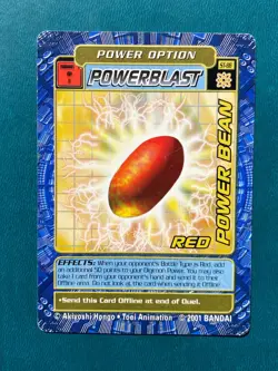 ST-86 Red Power Bean Digimon Card Digi-Battle Street Starter 2001 Bandai MP/HP - Image 1