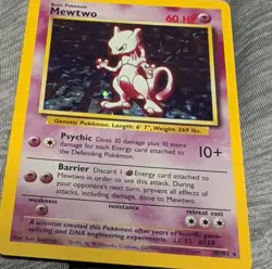 Pokemon Mewtwo Base Set Holo Lot 2 Cards Vintage 1999 English Wizards - Image 3