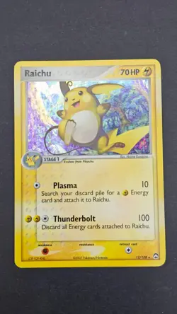 Raichu 12/108 Holo Rare Ex Power Keepers Pokemon Card - Image 1