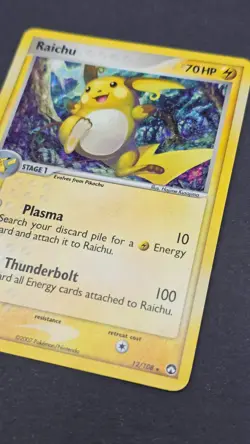 Raichu 12/108 Holo Rare Ex Power Keepers Pokemon Card - Image 3