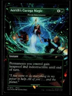 Aerith's Curaga Magic - Heroic Intervention (Rainbow Foil) *Foil* SLD 1872 NM - Image 1