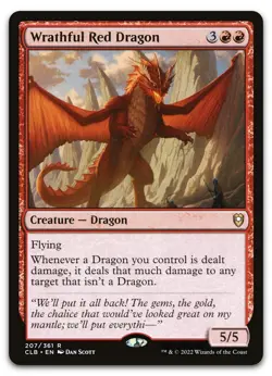 Wrathful Red Dragon #207 (NM) Baldur's Gate CLB Magic MTG - Image 1