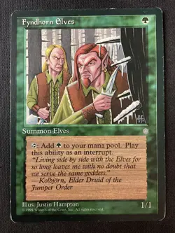 MTG Ice Age #132 Fyndhorn Elves HP - Image 1