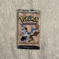 Pokemon Fossil 1st Editon Booster Pack Unweighed & Sealed Aerodactyl 4702771060714 - Image 1
