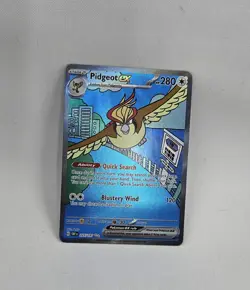 Pidgeot ex 225/197 Special Illustration SIR Rare SV03: Obsidian Flames Pokemon - Image 3