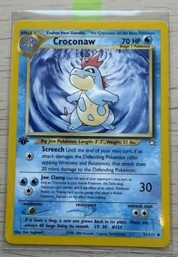 Croconaw 31/111 Neo Genesis Regular, 1st Edition, Rare Pokemon - Image 2