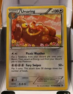 Pokemon TCG Teddiursa RC15/RC25 & Ursaring RC16/RC25 Radiant Collection NM - Image 1