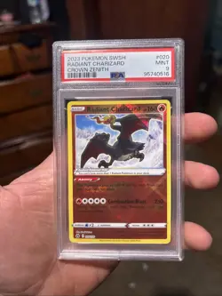 POKEMON 2023 9 Crown Zenith RADIANT CHARIZARD #020 PSA 9 RARE - Image 1