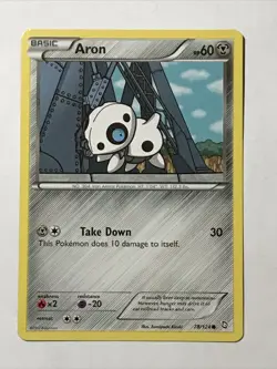 Pokemon Aron 78/124 Common LP Card Dragon Exalted - Image 2