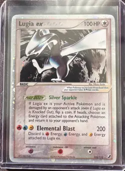 2005 Pokemon EX Unseen Forces Lugia EX Holo Foil Rare 105/115 MP - Image 1