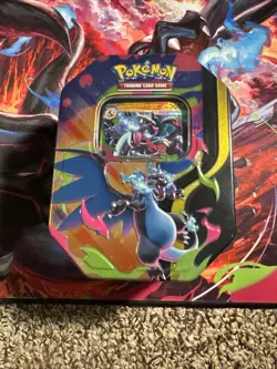 Pokemon TCG Mega Charizard Tin Mega Charizard X Ex Box- Sealed- In Hand - Image 1