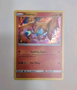 Moltres #38/214 Lost Thunder Cracked Ice Holo Rare Pokemon Mint - Image 2