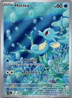 Horsea 067/064 Illustration Rare Shrouded Fable Pokemon Holo Near Mint - Image 1