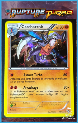 Carte Pokemon Carchacrok 70/122 Holo NEUVE XY09 XY Rupture Turbo FR XY9 - Image 1