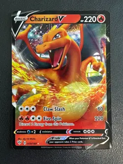 Pokemon TCG Charizard v Darkness Ablaze Holo Ultra Rare 19/189 NM or better QTY - Image 1