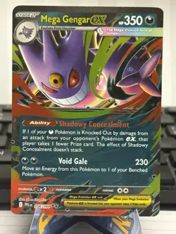 Mega Gengar ex 056/094 ME02: Phantasmal Flames Pokemon NM English - Image 1